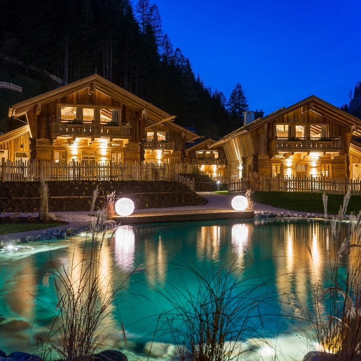 Wooden Chalets at a lake